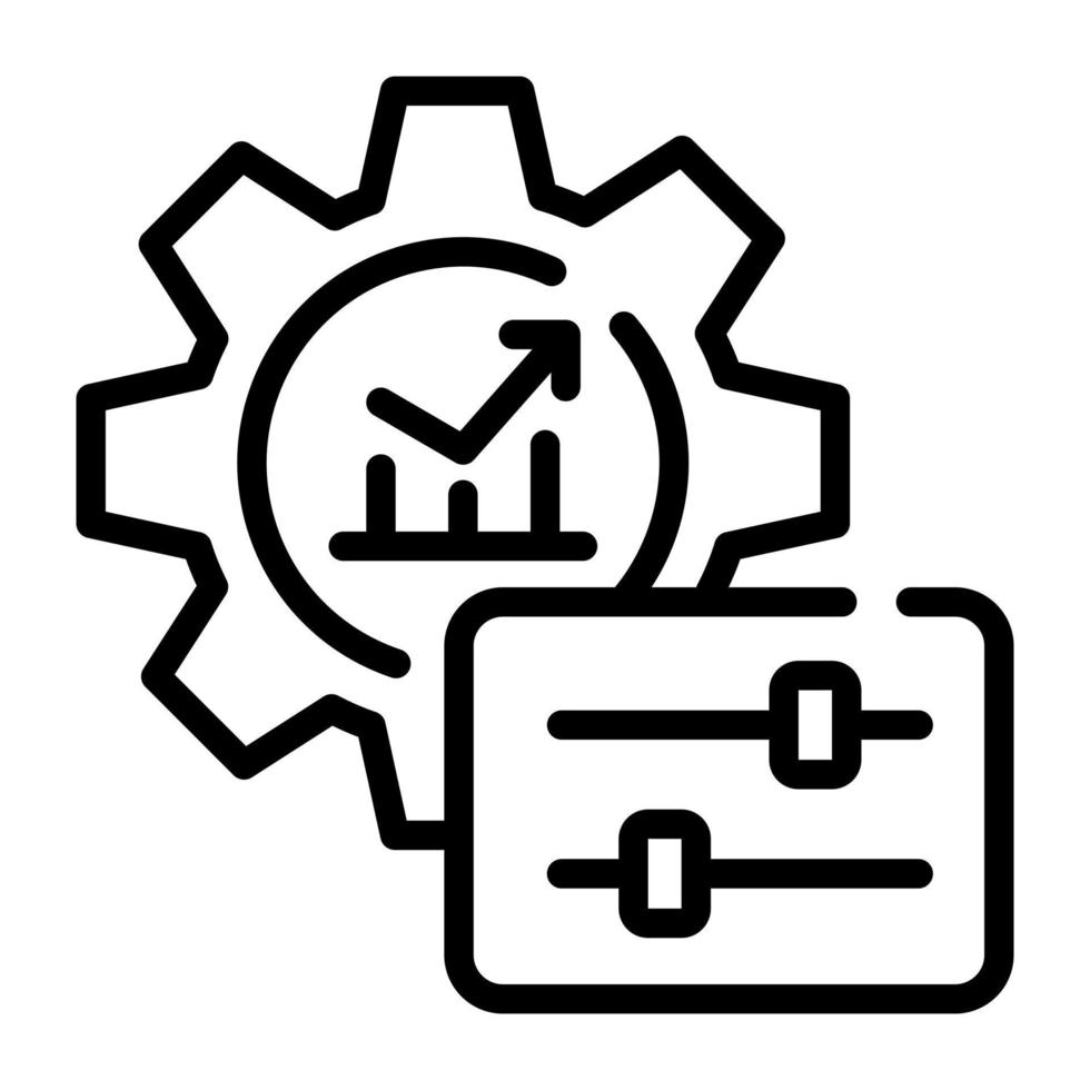 A handy linear icon of business management vector