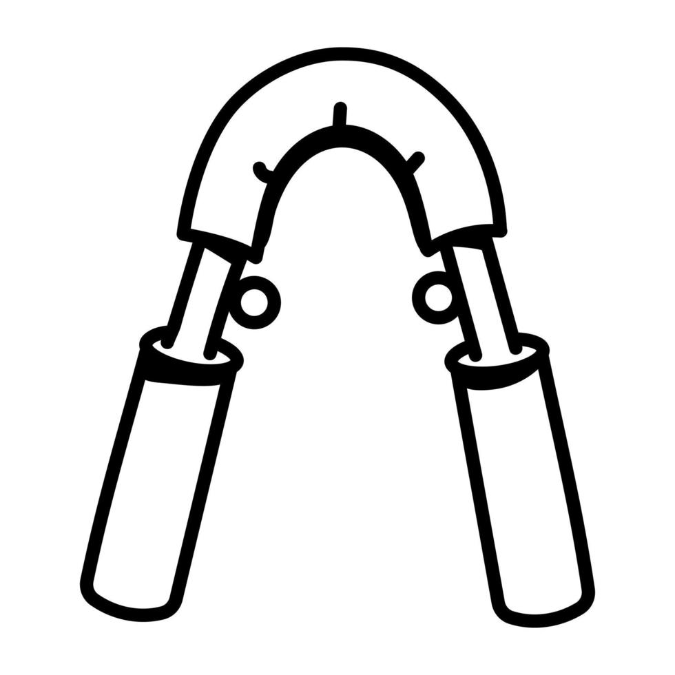 Download sketchy icon of hand gripper vector
