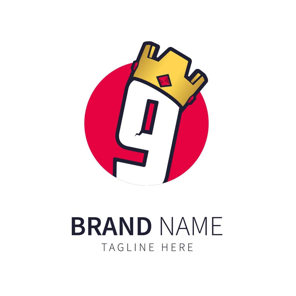 nine kings logo. illustration king vector