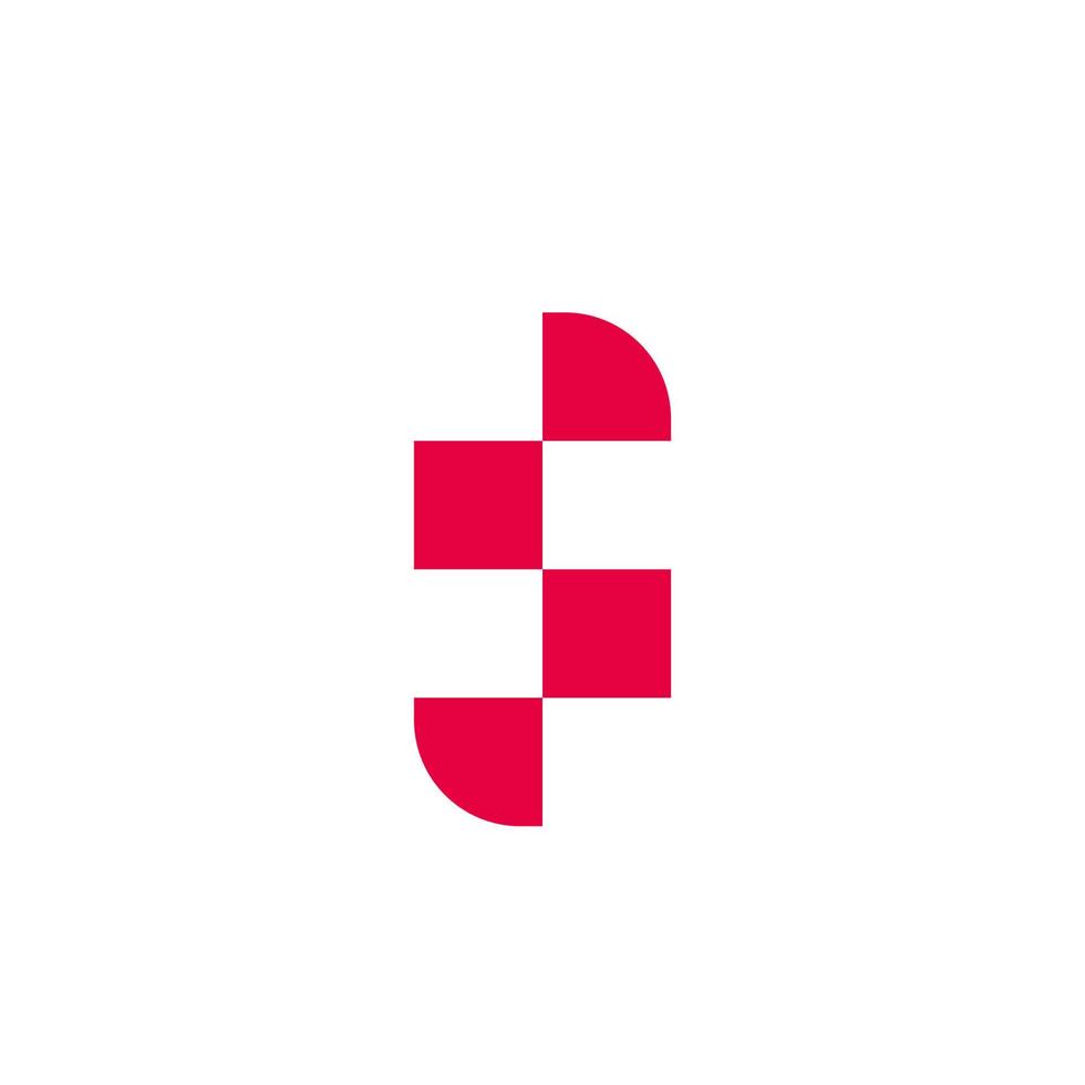 letter s logo, combine s and pixel icon vector