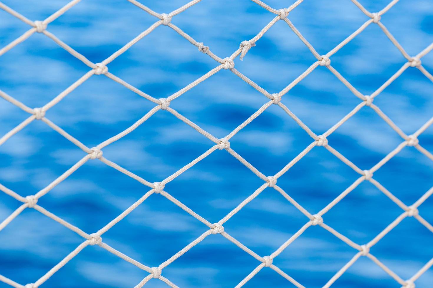 Safety deck anti-falling net on a yacht photo