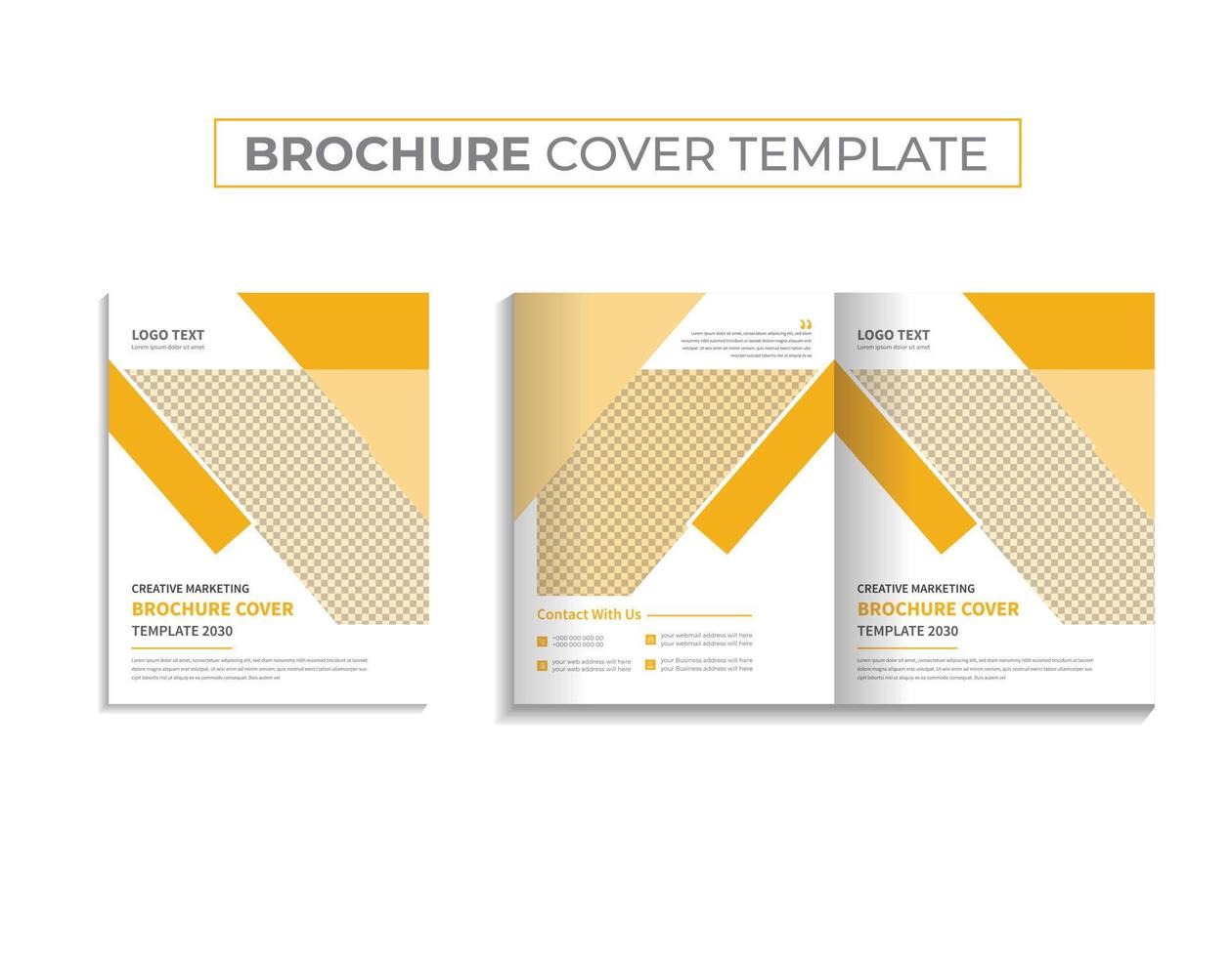 Folleto de negocios profesional multipropósito diseño frontal y posterior cubierta temática diseño vectorial premium vector