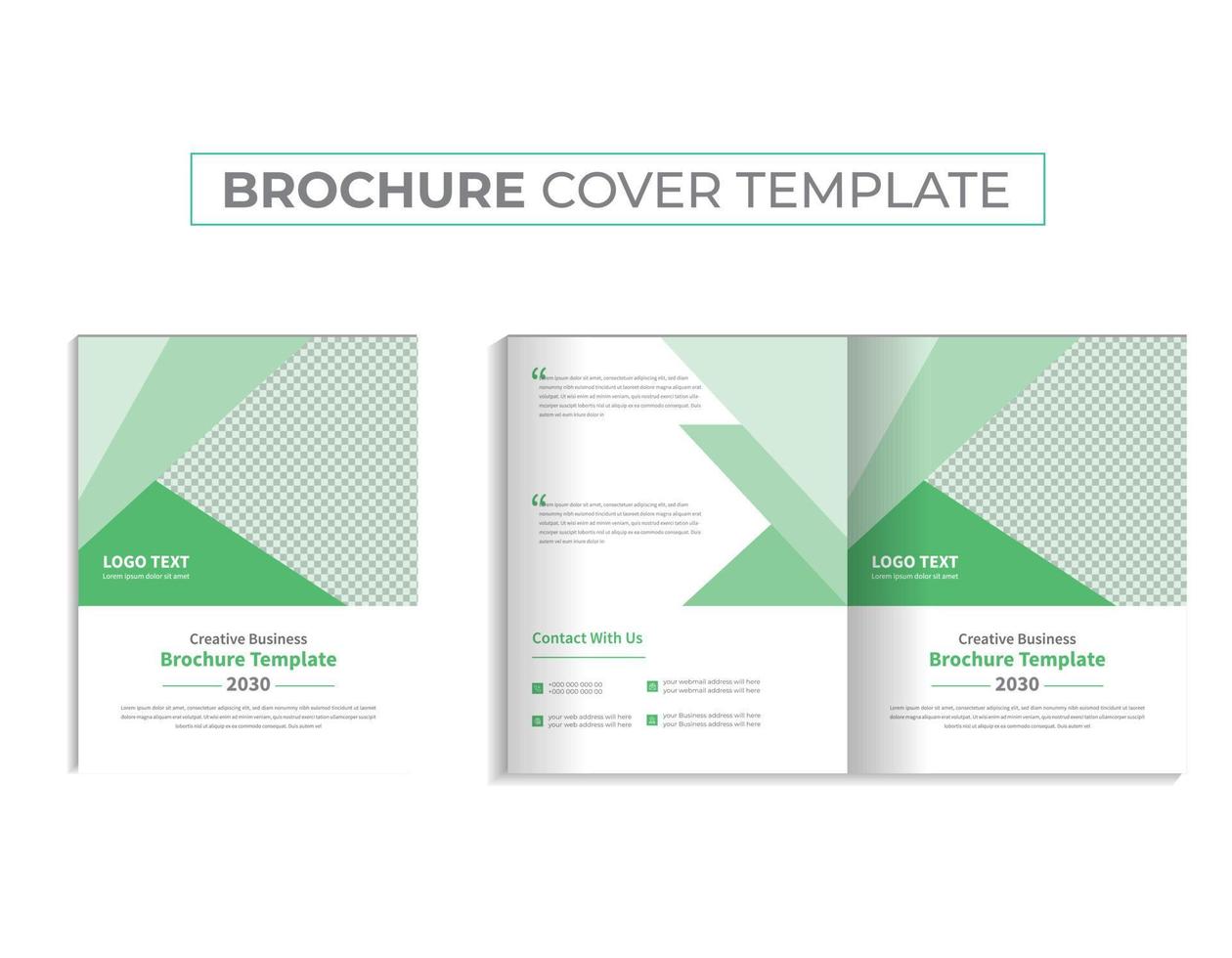 Multipurpose Colorful Corporate brochure front back layout theme cover design vector