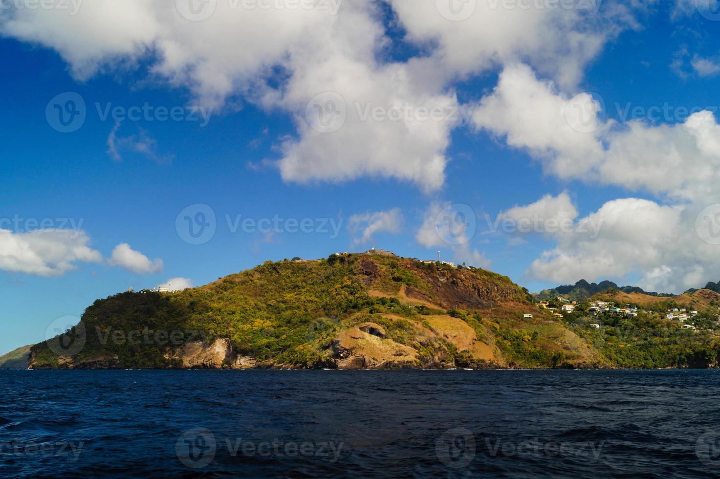 Wallilabou Bay Saint Vincent and the Grenadines in the caribbean sea photo