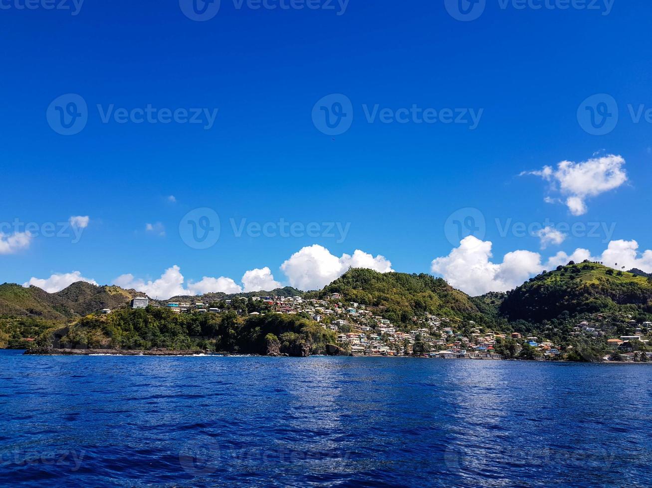 Wallilabou Bay Saint Vincent and the Grenadines in the caribbean sea photo