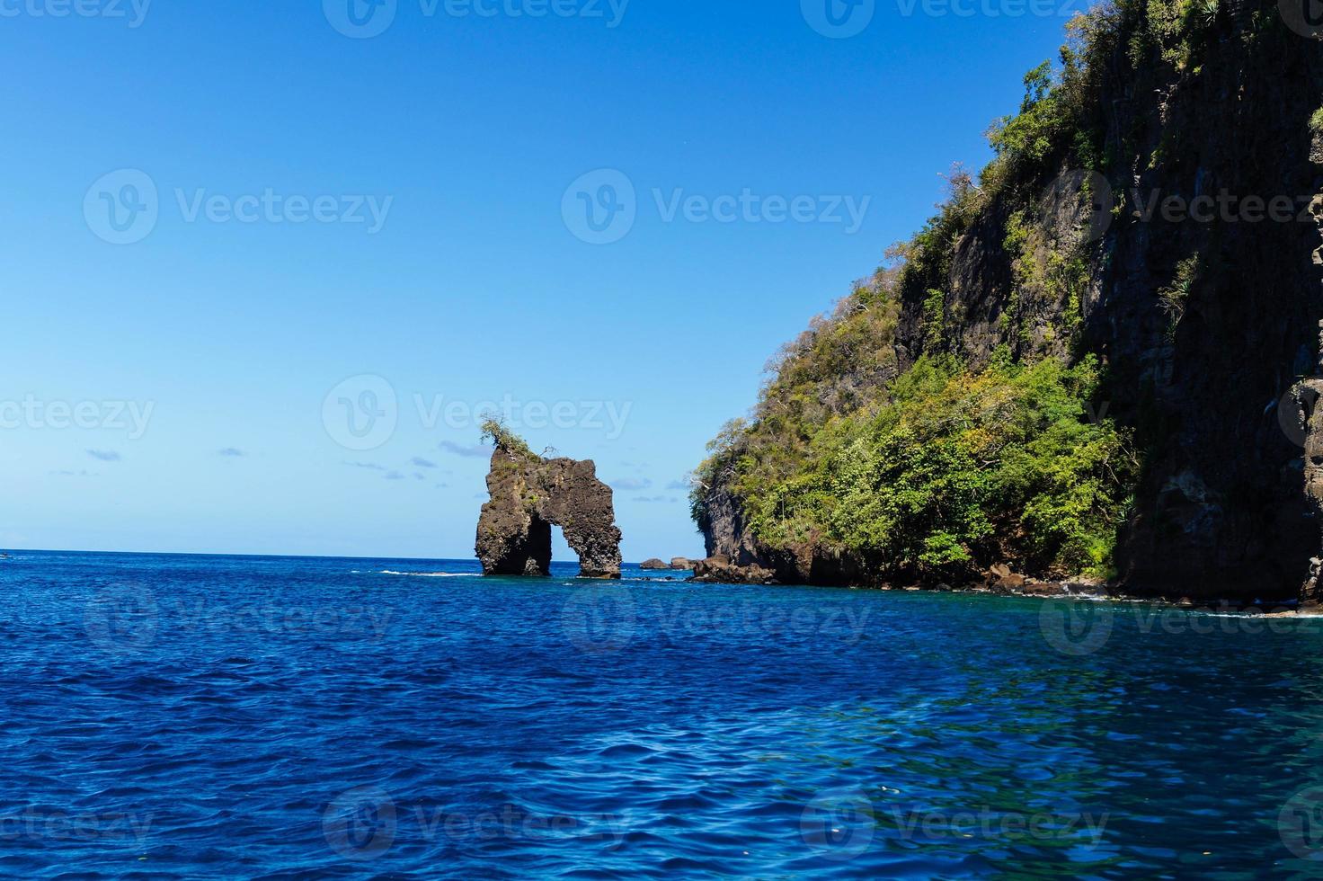 Wallilabou Bay Saint Vincent and the Grenadines in the caribbean sea photo