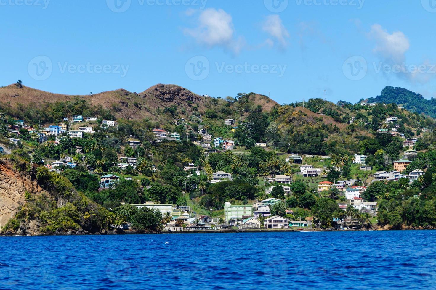 Wallilabou Bay Saint Vincent and the Grenadines in the caribbean sea photo