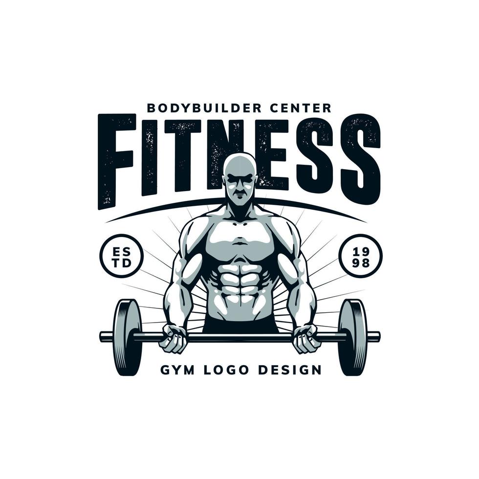 fitness sport logo design vector