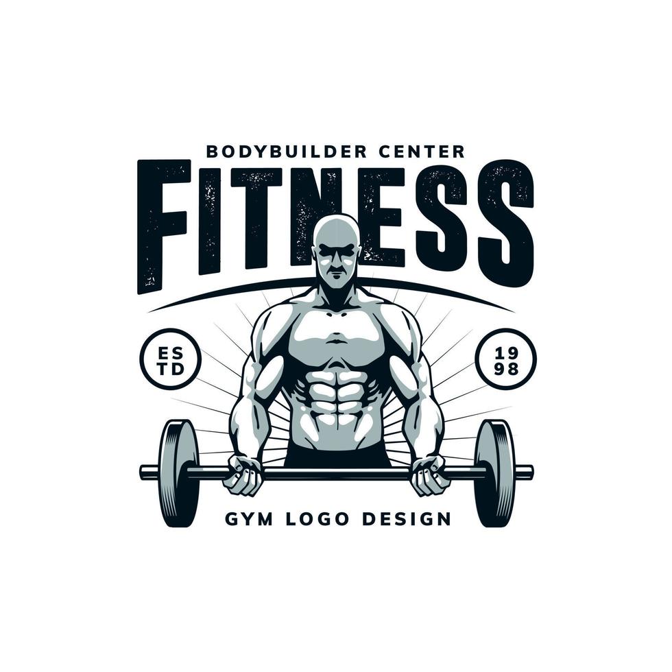 diseño de logotipo de deporte de fitness vector