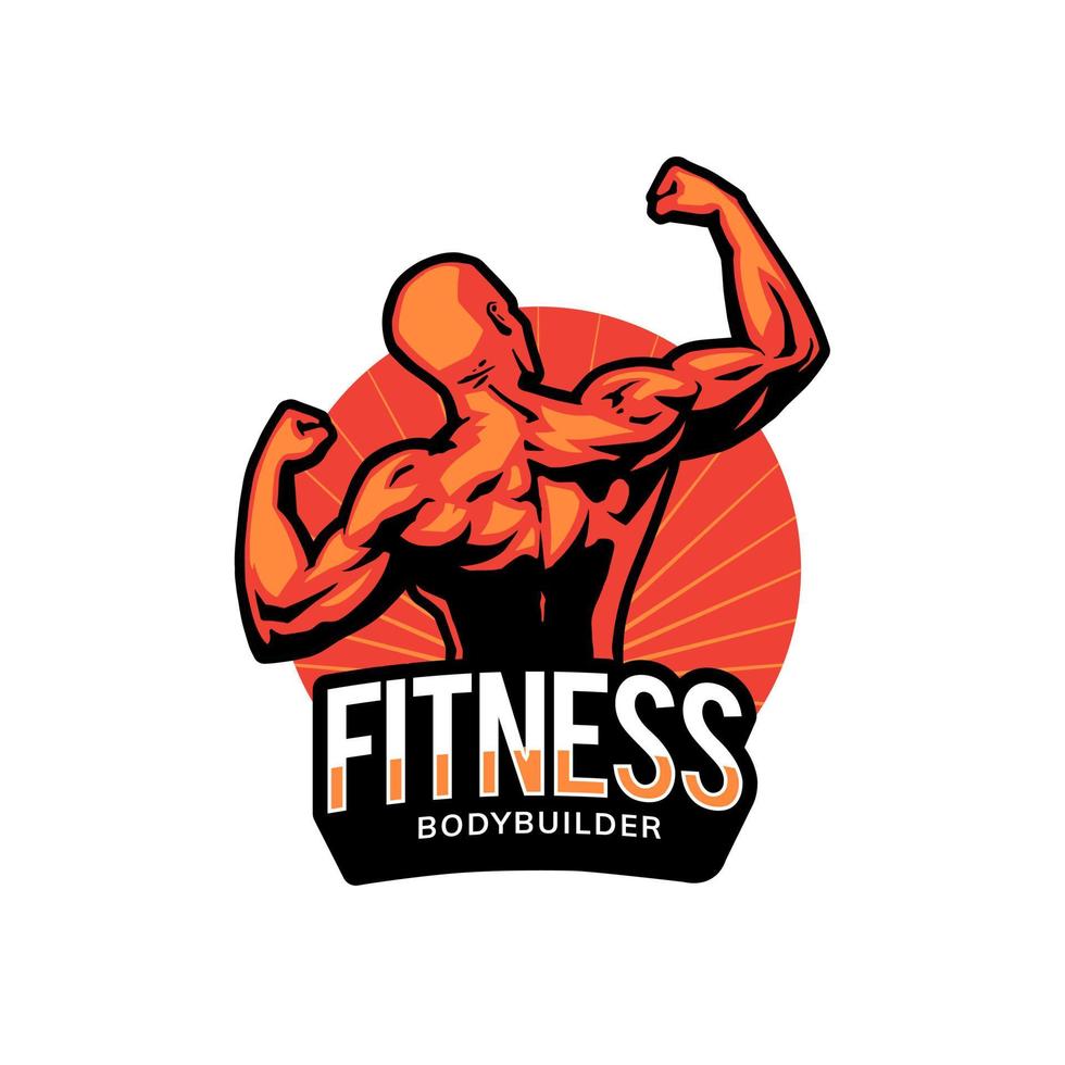 fitness sport logo design vector