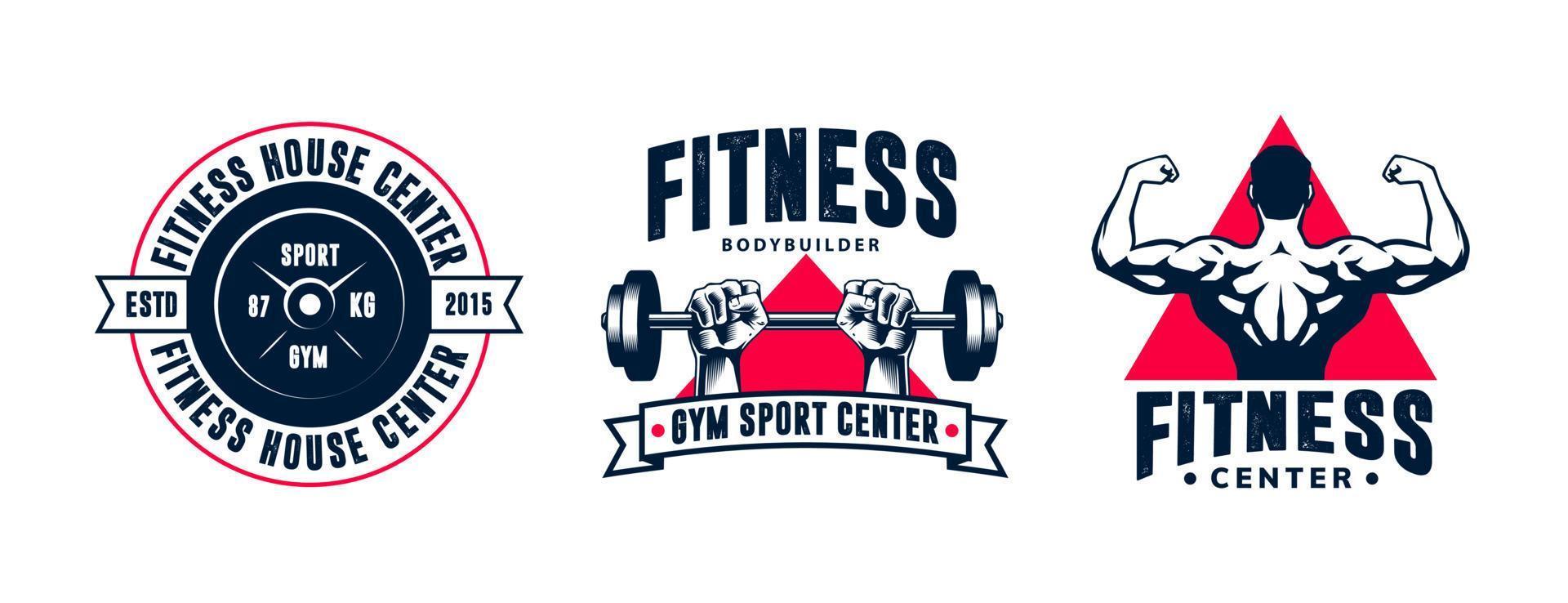 diseño de logotipo de deporte de fitness vector