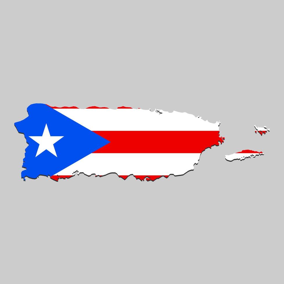 Map with national flag vector