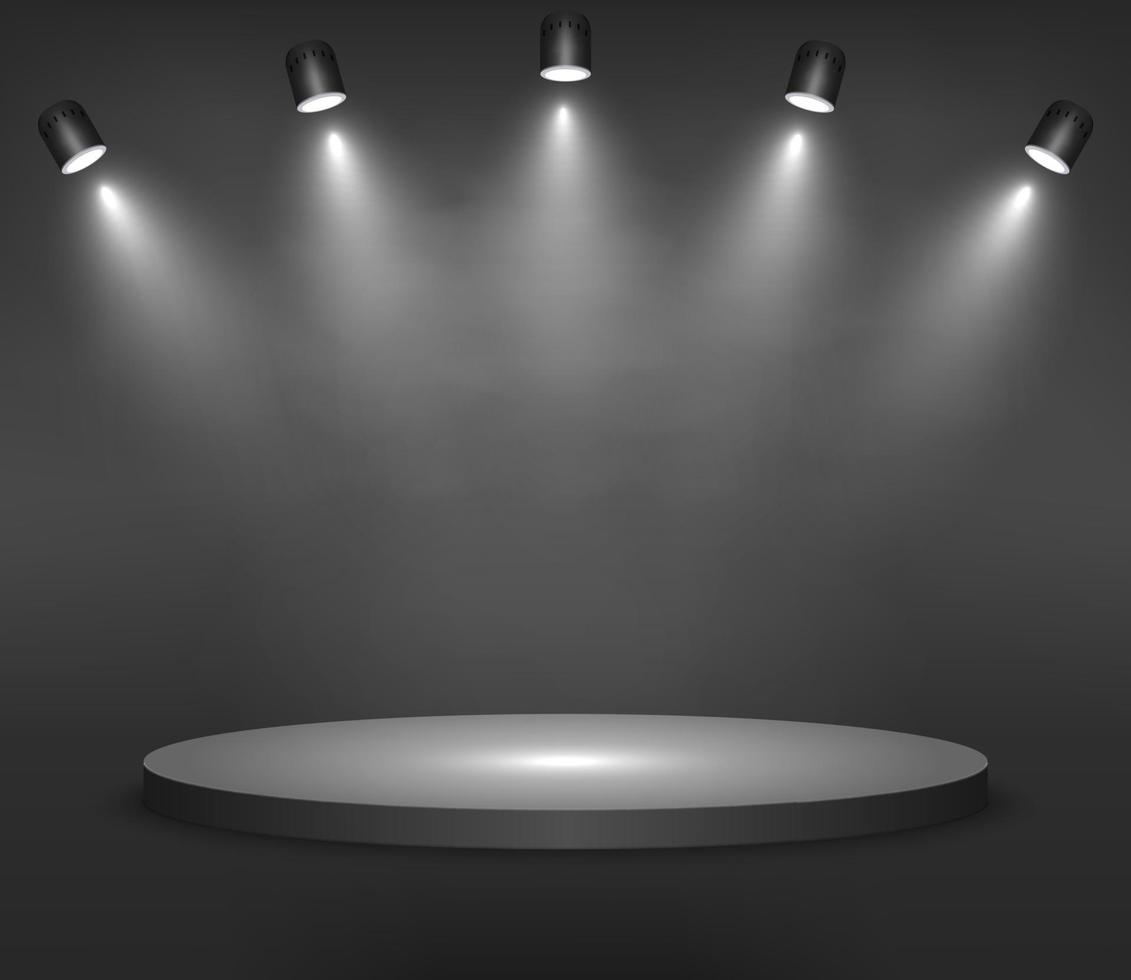 Realistic platform, podium or pedestal vector