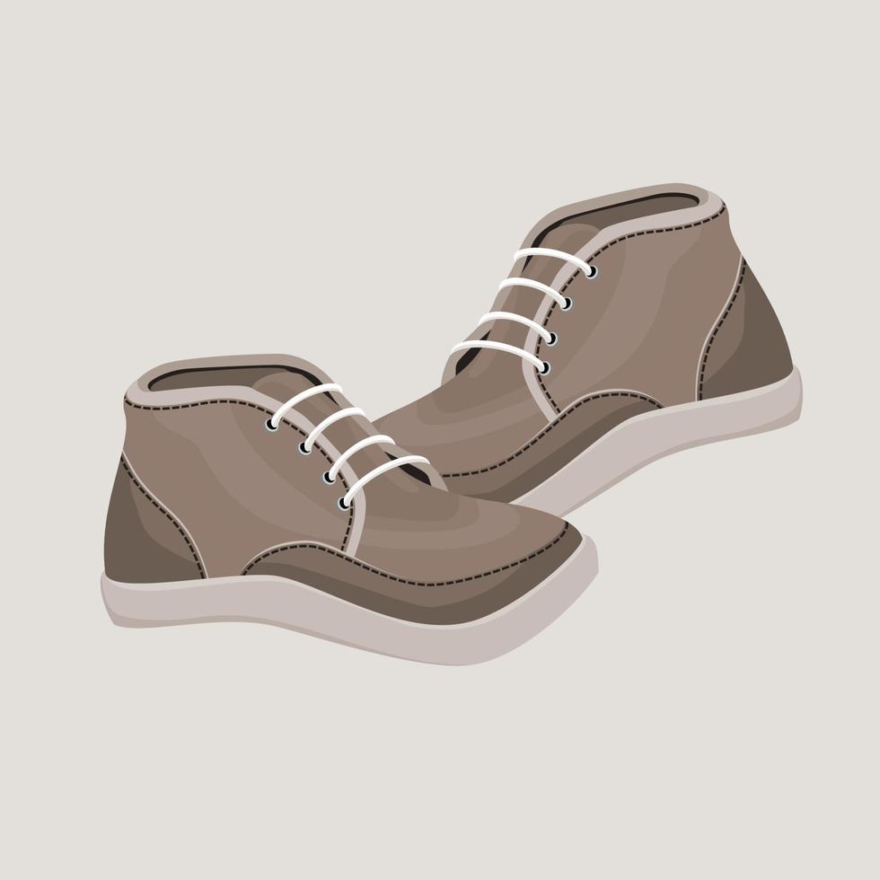 Editable Male Leather Shoes Vector Illustration for Fashion and Advertising