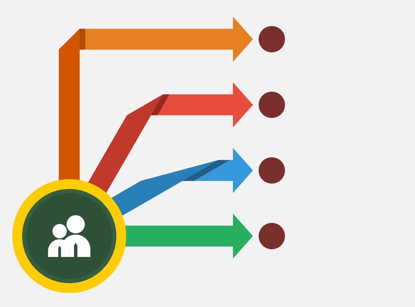 Editable Infographic Vector Template with Arrows for Data Visualization