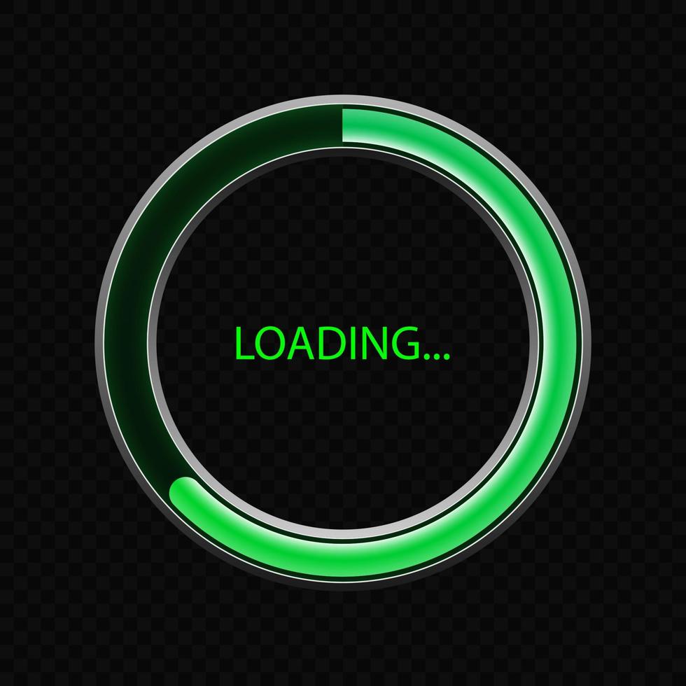 Round progress loading bar vector