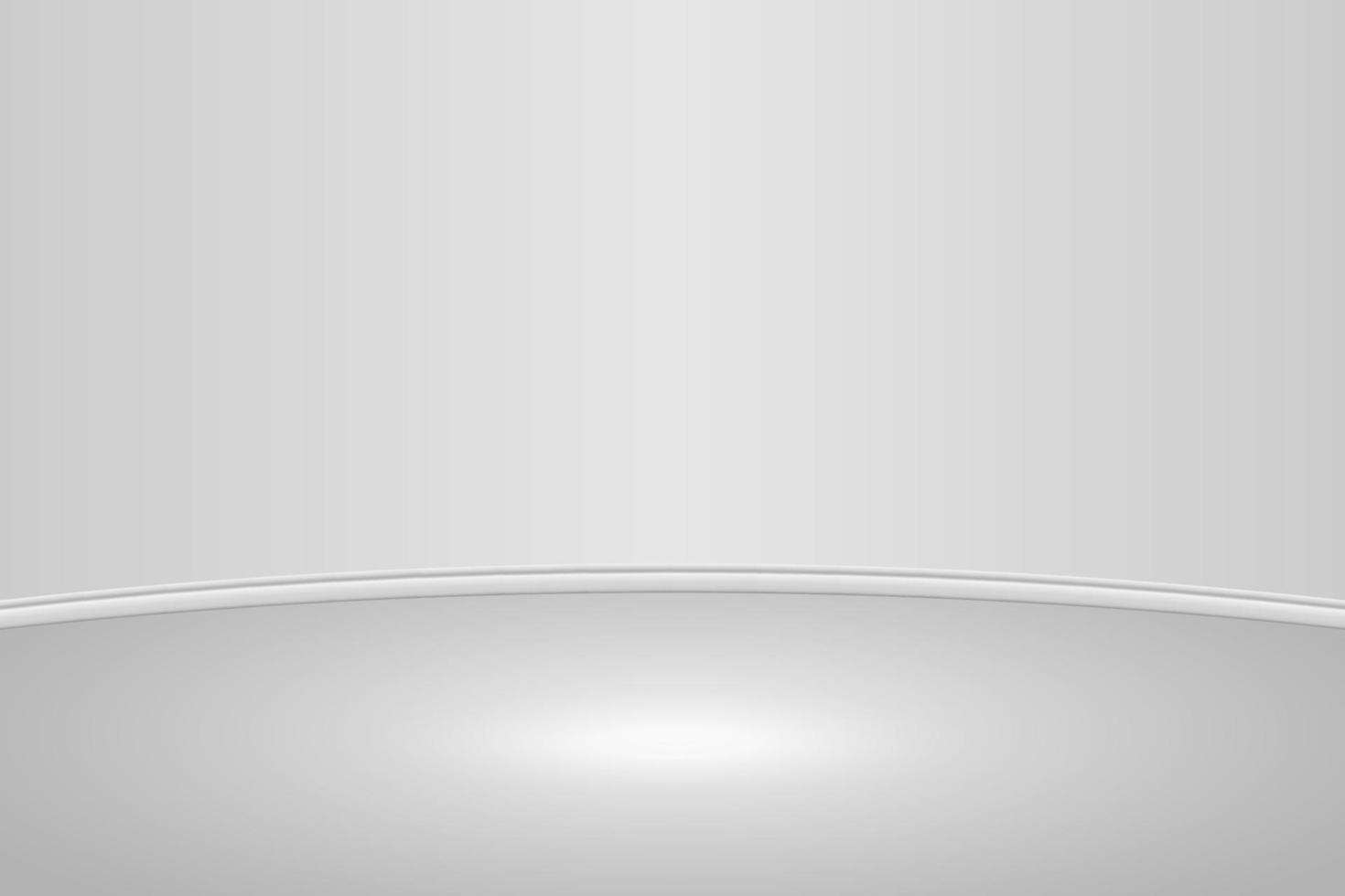 Empty white round studio room vector