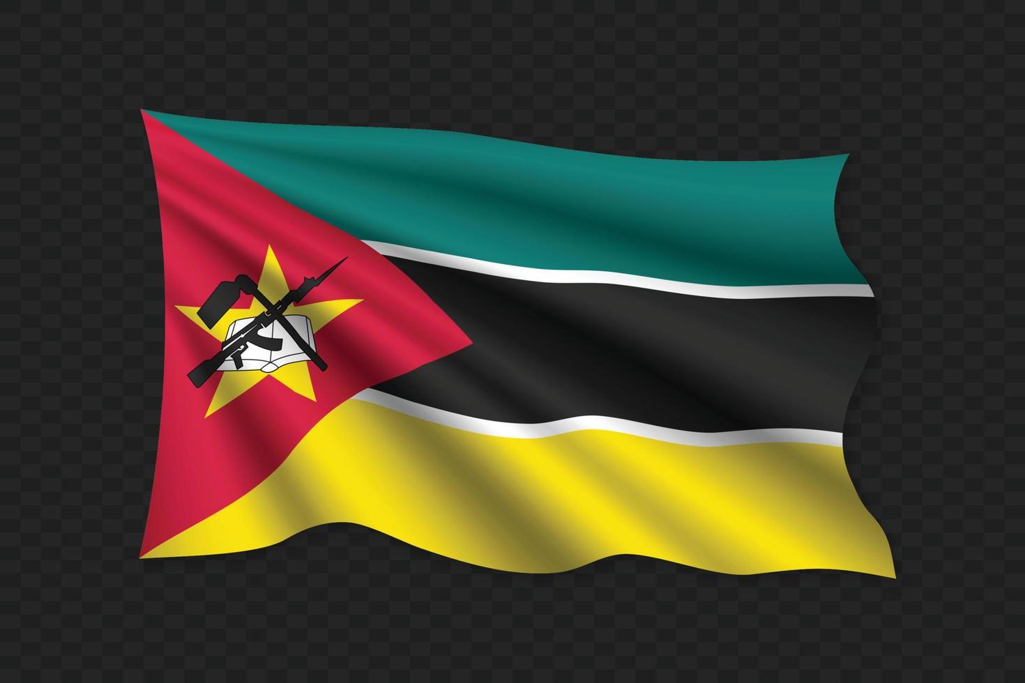 3D Waving Flag vector
