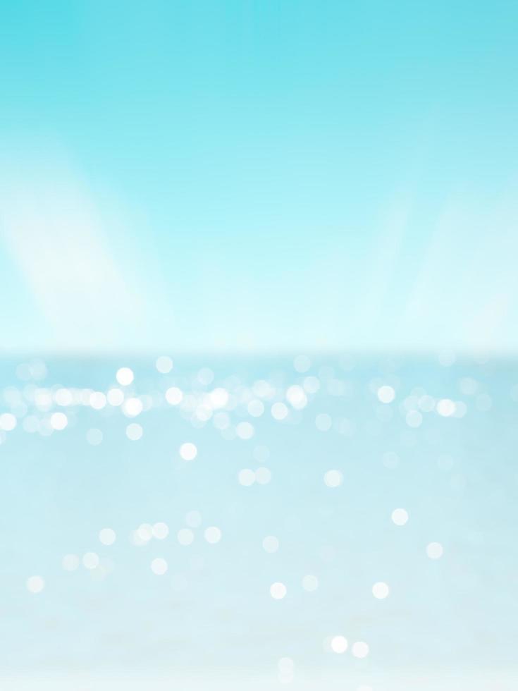 abstract blur or bokeh light on sea background in summer. photo
