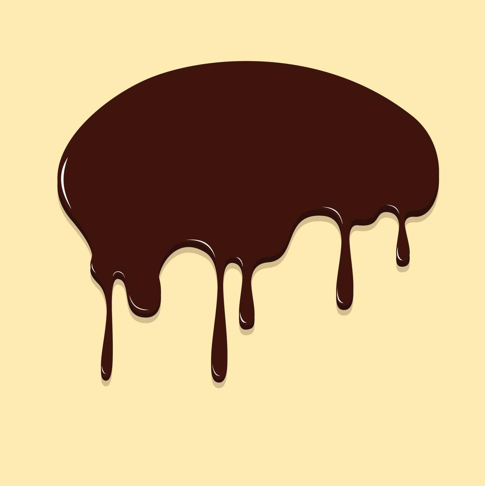 goteo de chocolate, ilustración de vector de fondo de chocolate