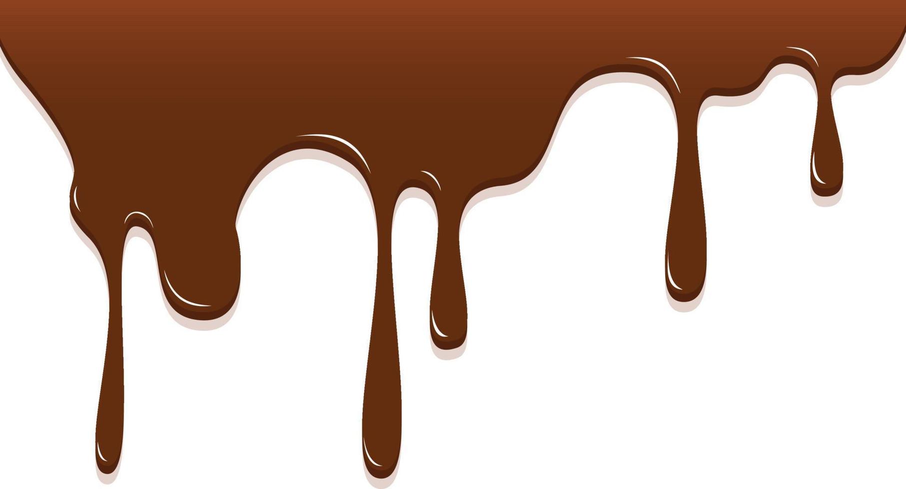 Chocolate dripping, Chocolate background vector illustration