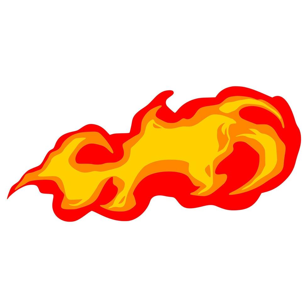 vector de elemento de dibujos animados de fuego