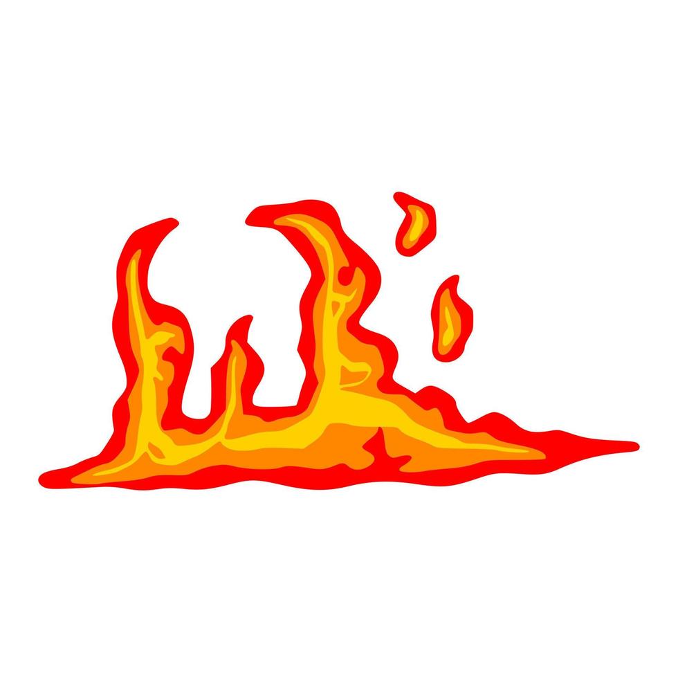 vector de elemento de dibujos animados de fuego