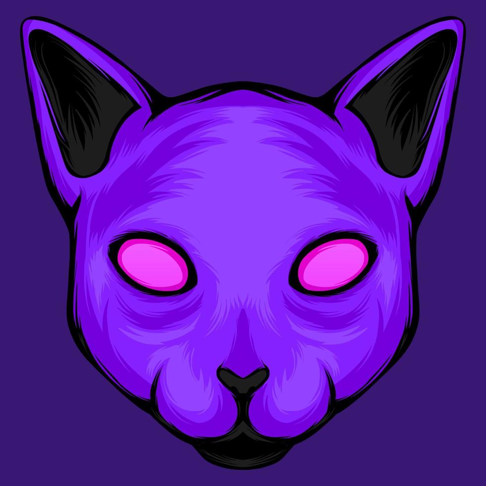 Cat illustration cartoon mascot artwork vector