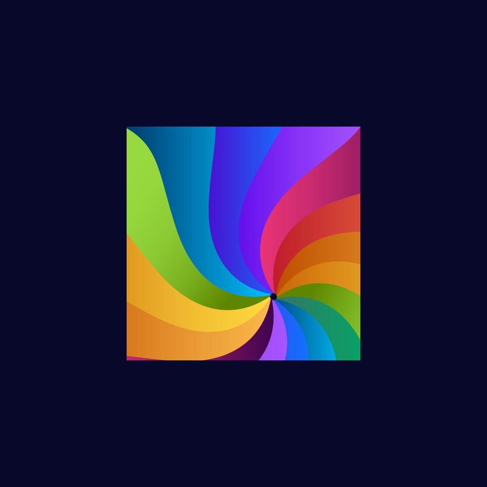 Cube colors of the rainbow vector