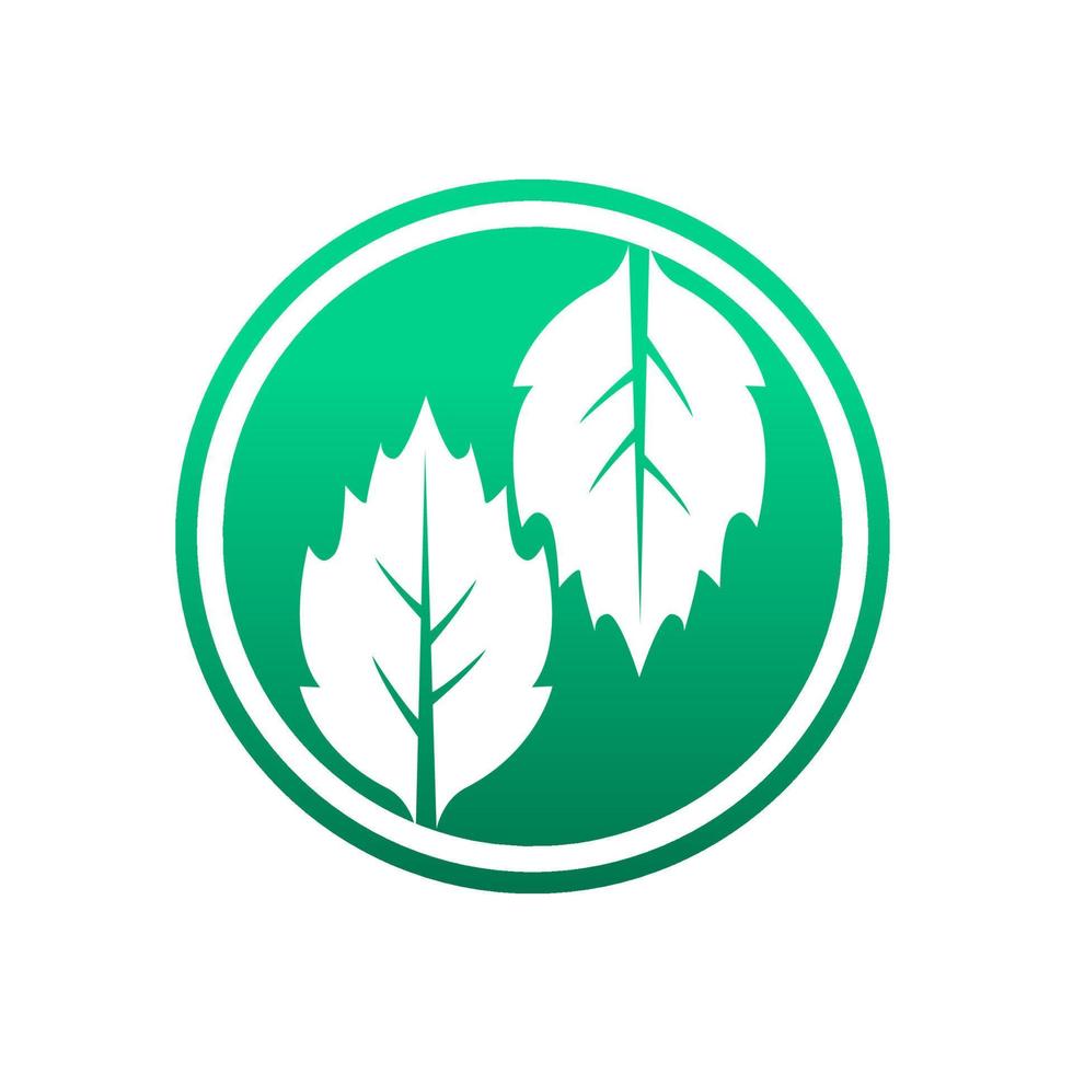 logotipo de icono de silueta de hoja vector
