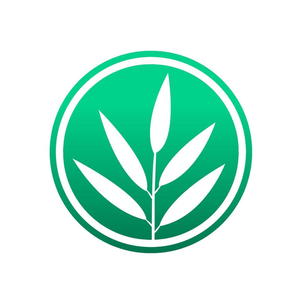 Leaf silhouette icon Logo vector