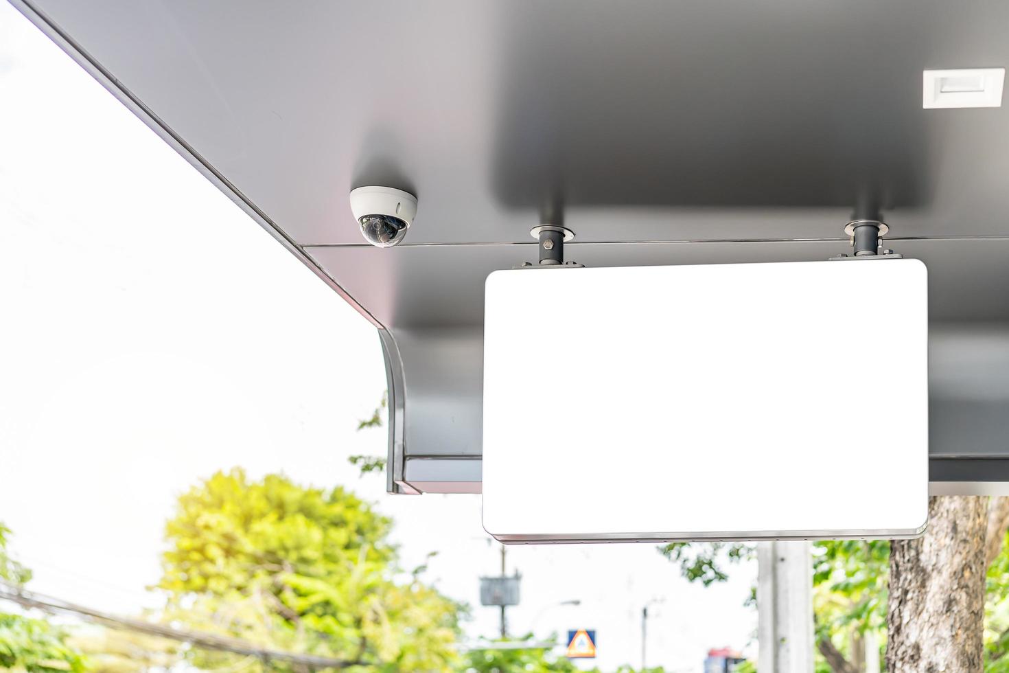 Modern digital display with blank copy space screen for your text message or content, for watching movement of buses on electronic bulletin board in unfamiliar city photo