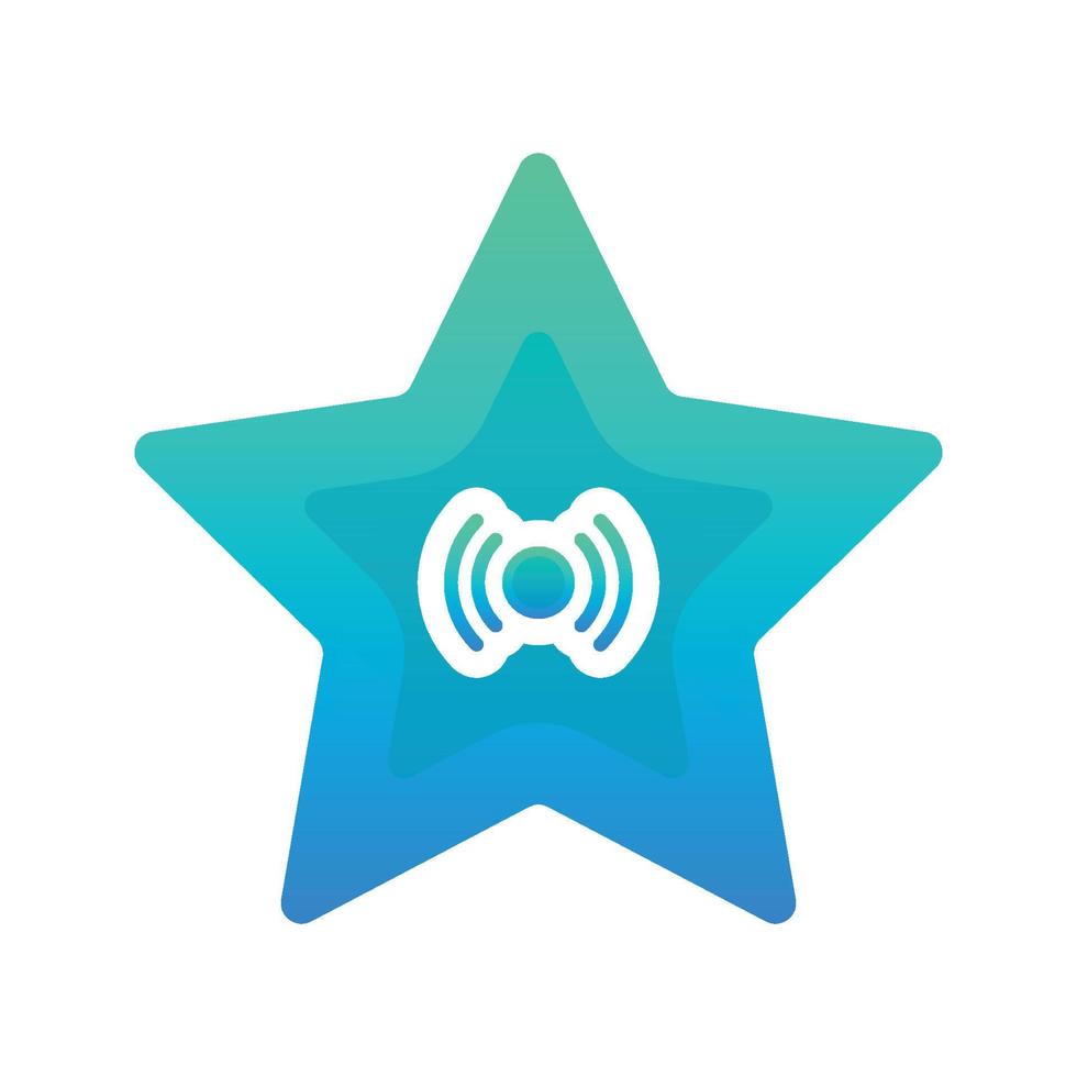 live star logo gradient design template icon vector