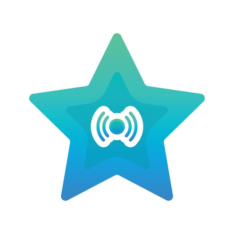 live star logo gradient design template icon vector