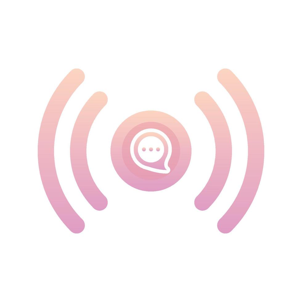 live talk logo gradient design template icon vector