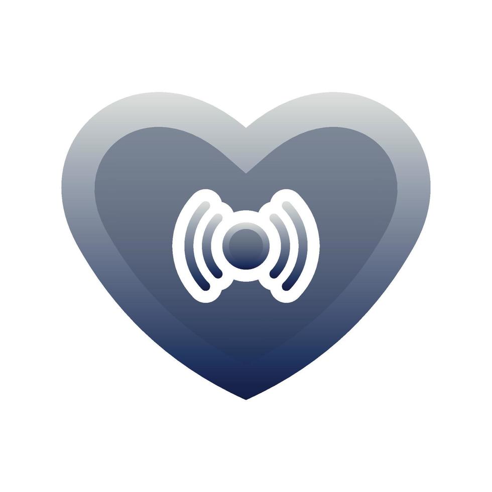 live love logo gradient design template icon vector