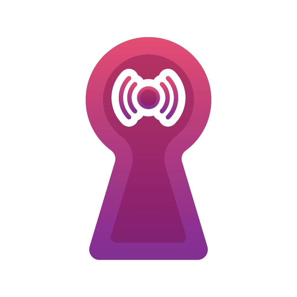 live keyhole logo gradient design template icon vector