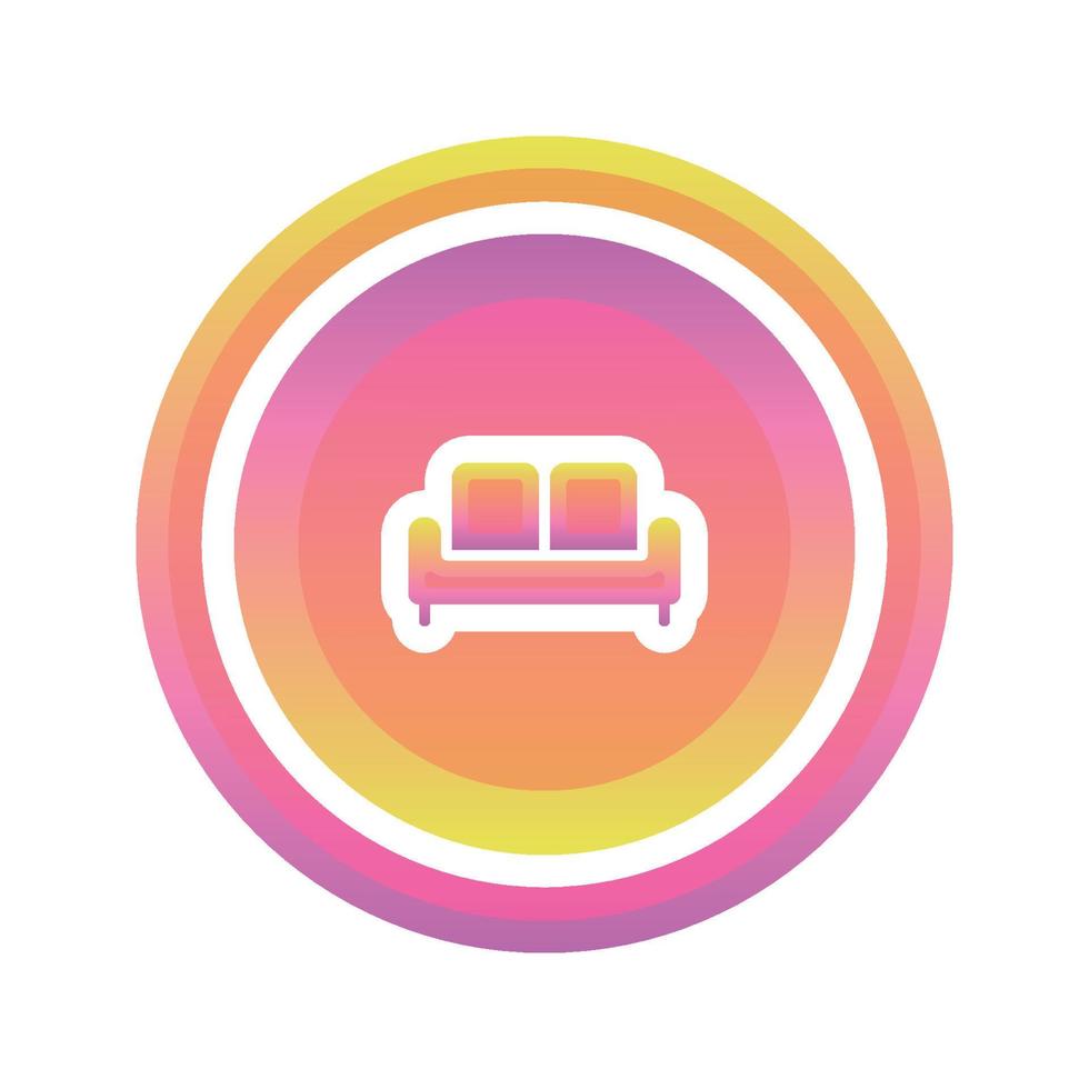 sofa logo gradient design template icon vector