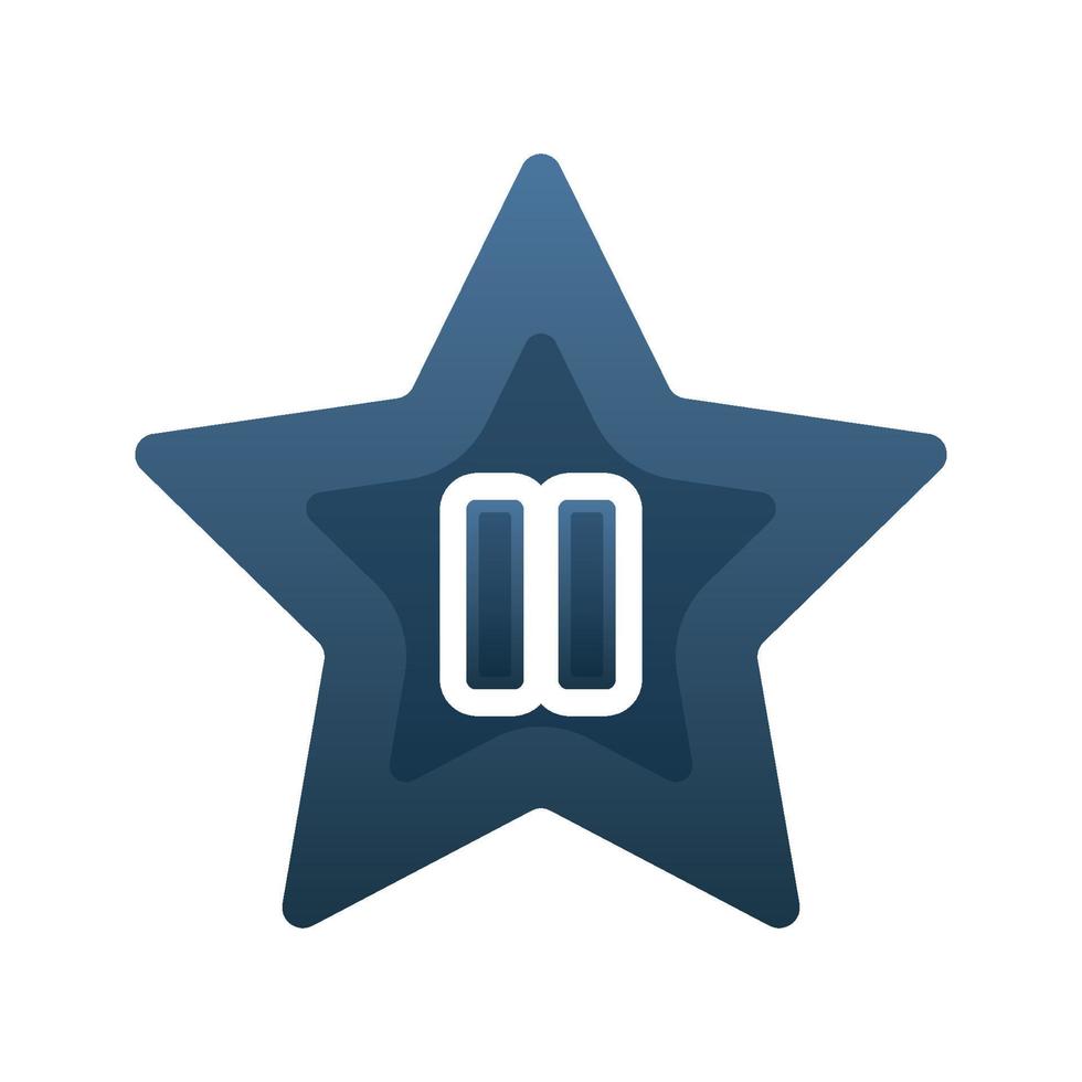 pause star logo gradient design template icon vector