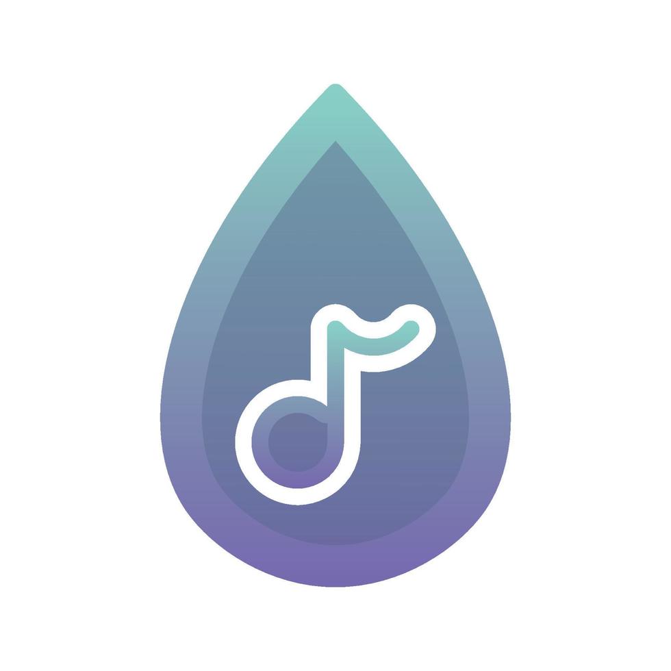 icono de plantilla de diseño de degradado de logotipo de agua de música vector