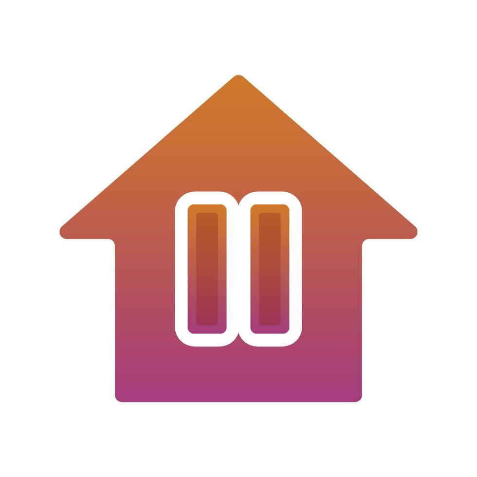 pause home logo gradient design template icon vector