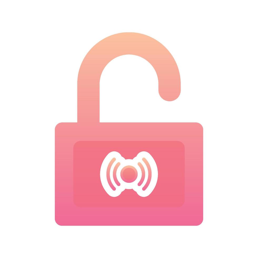 live padlock logo gradient design template icon vector