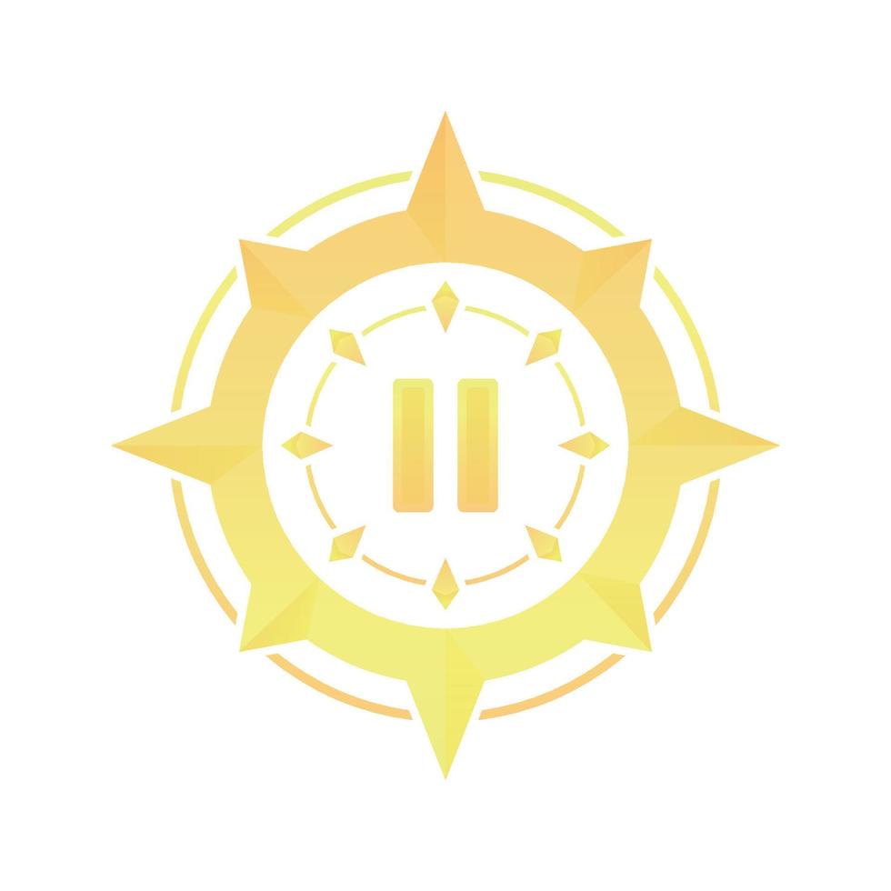 pause compass logo gradient design template icon vector