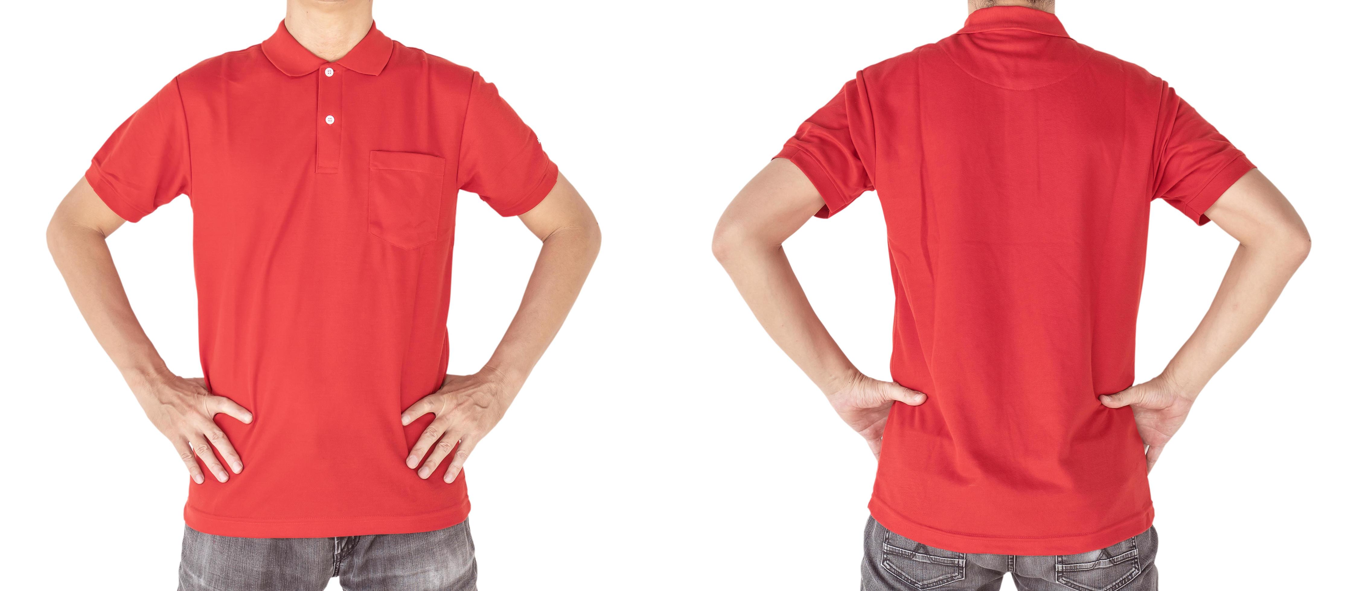 Red Polo T Shirt Template