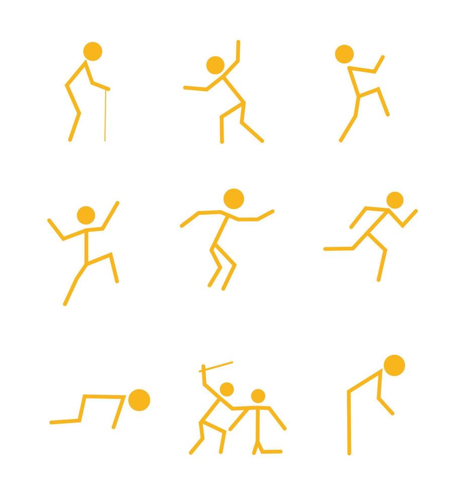 diseño de icono o símbolo de movimiento humano vector