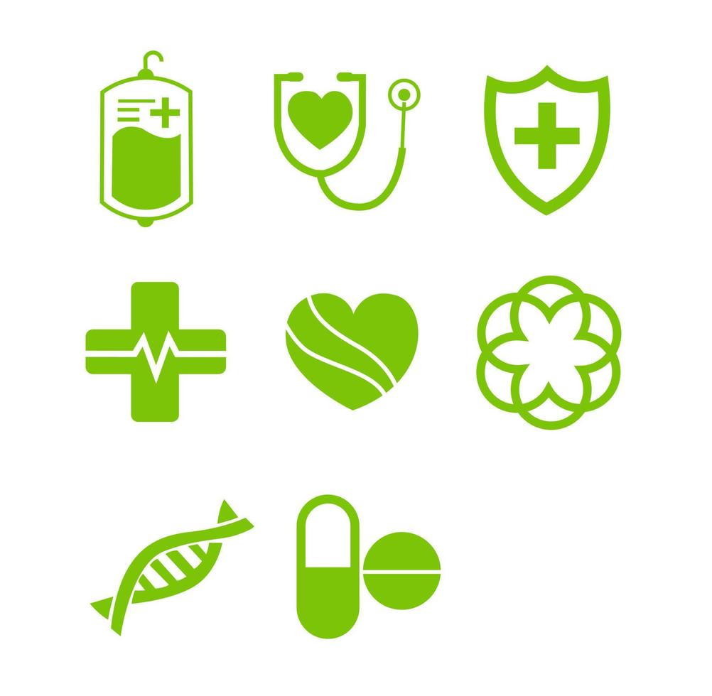 health and medicine icon set design vector