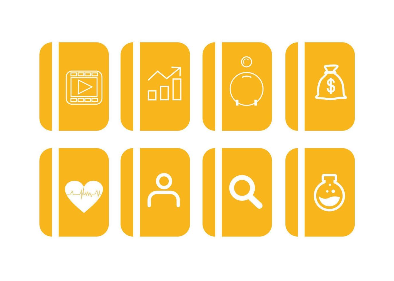 educational book icon set design vector
