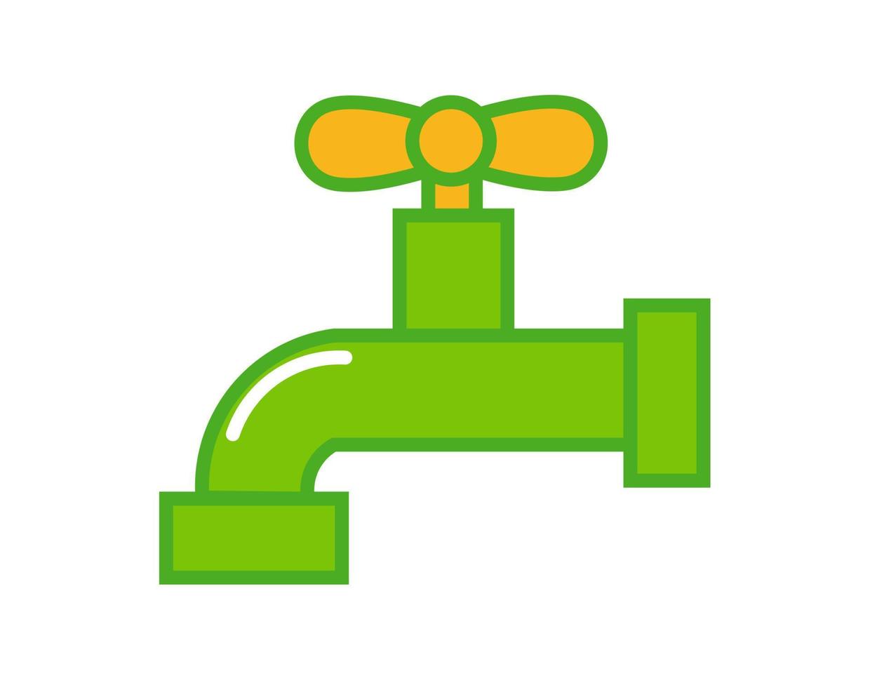 vector design, water faucet shape illustration