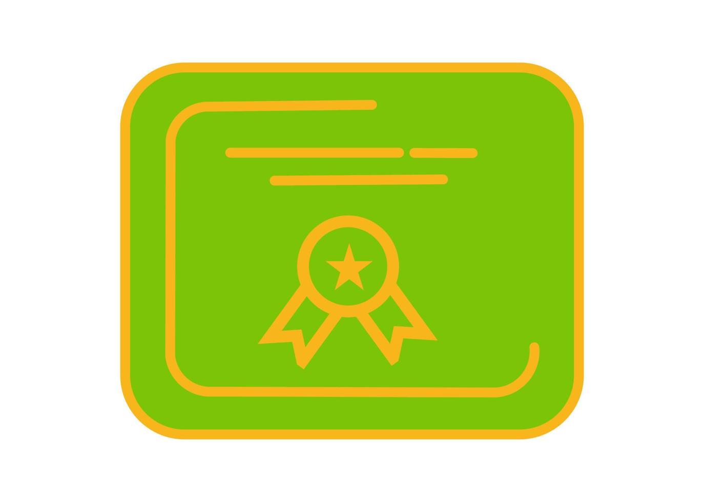 award certificate form vector, icon or symbol design vector