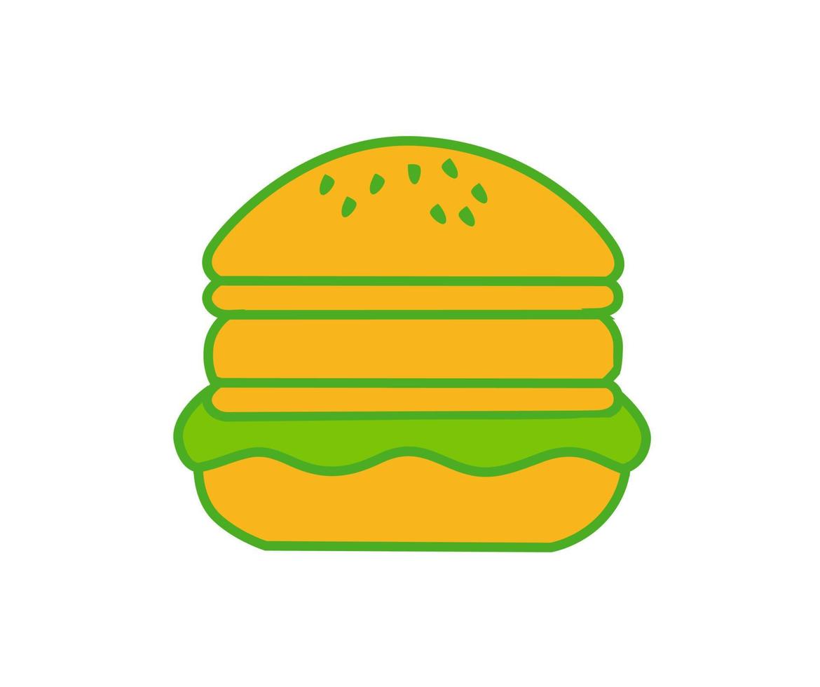 diseño vectorial, ilustración de forma de hamburguesa vector